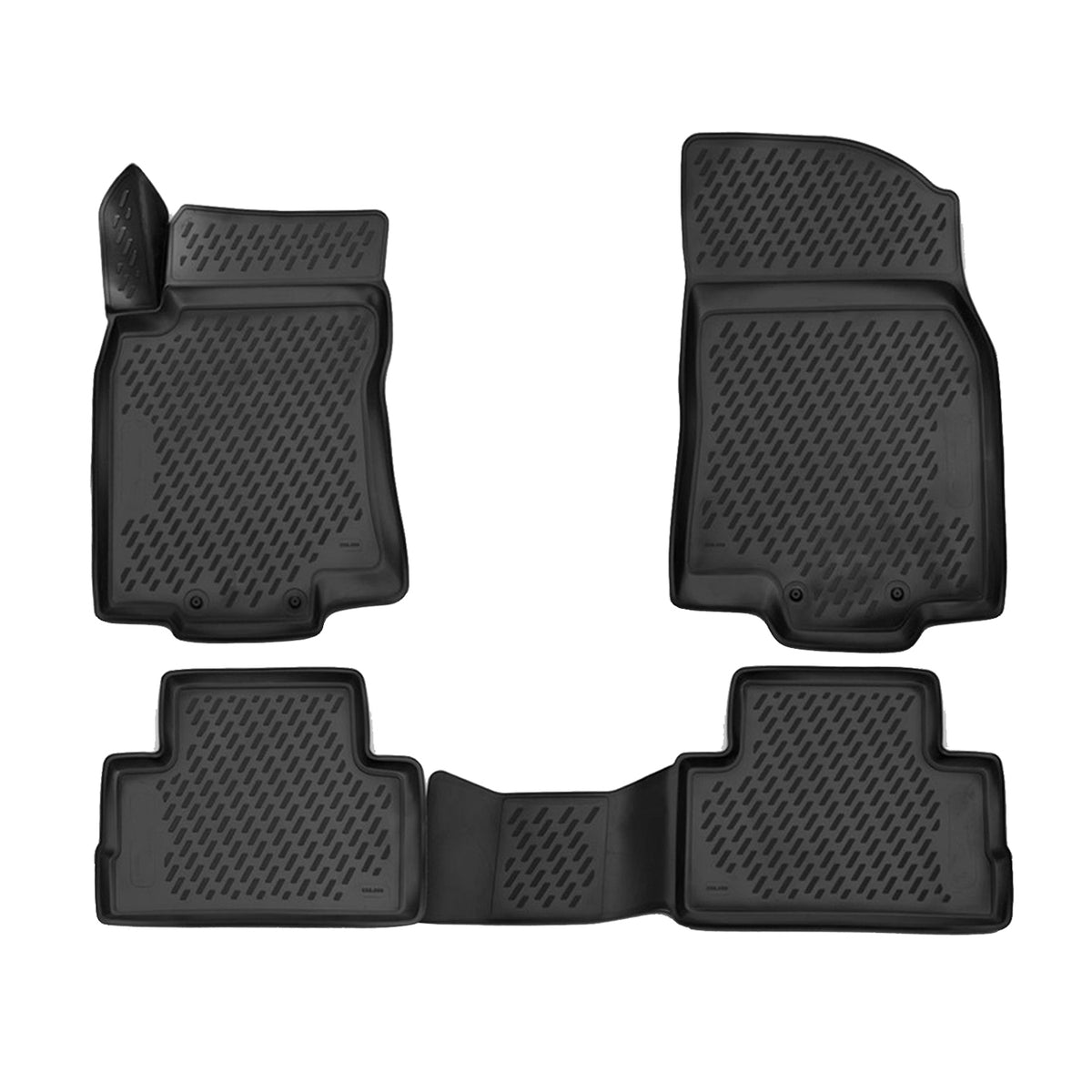 OMAC rubber floor mats for Nissan Qashqai J11 2014-2021 TPE black 4x