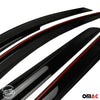 4x wind deflectors rain deflectors for Fiat Tipo 2015-2024 acrylic dark