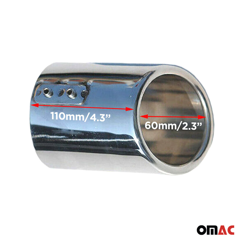 Auspuffblende Endrohr für BMW 02 E10 1966-1977 Edelstahl Chrom 60mm 2tlg