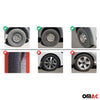 4x hubcaps wheel trim for 16" inch steel rims matt black orange