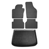 Fußmatten & Kofferraumwanne Set für VW Tiguan 2007-2018 Gummi TPE Schwarz 5x