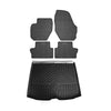 Fußmatten & Kofferraumwanne Set für Volvo XC60 2009-2019 Gummi TPE Schwarz 5x