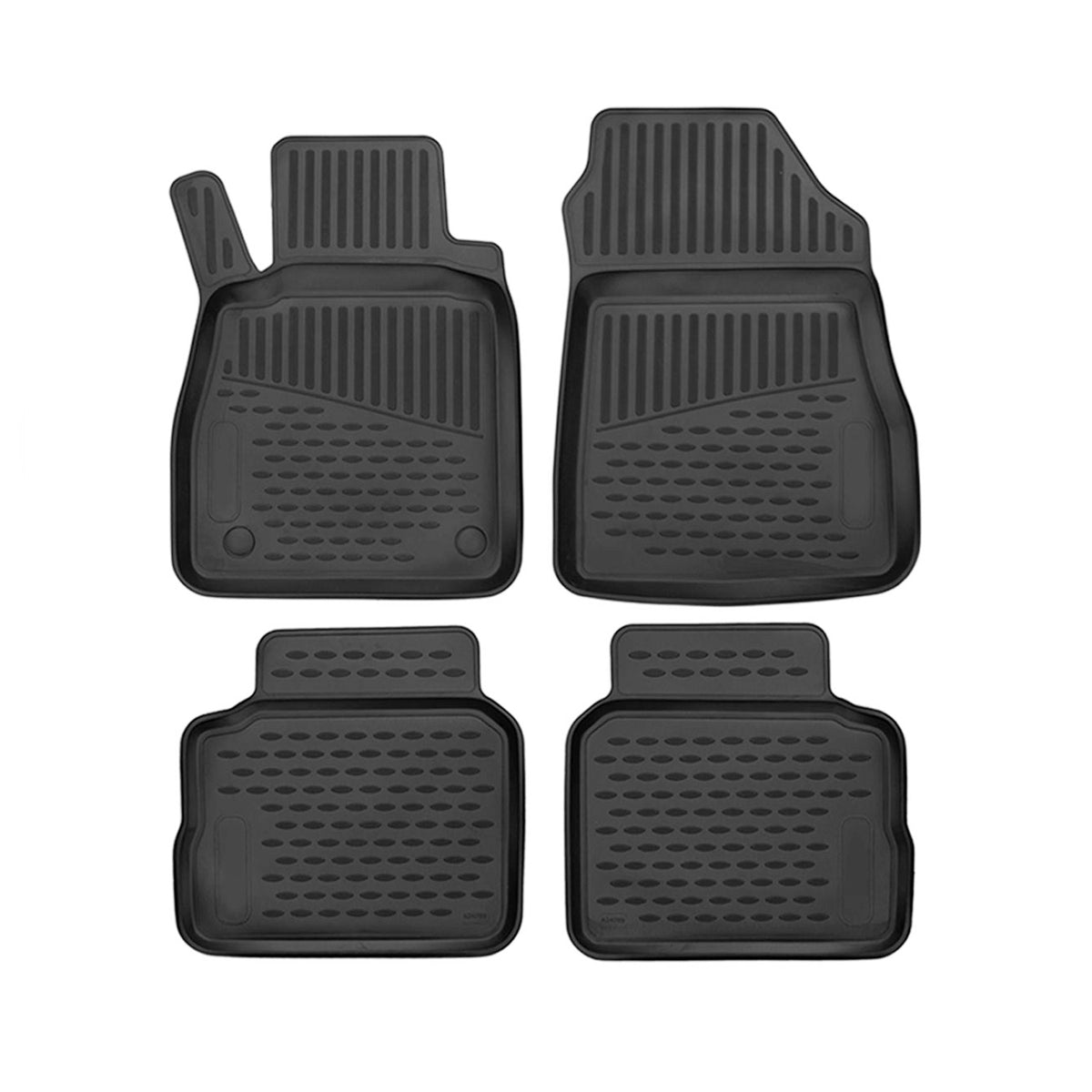 OMAC Gummimatten Fußmatten für Nissan Micra 2016-2024 TPE Automatten Schwarz 4x