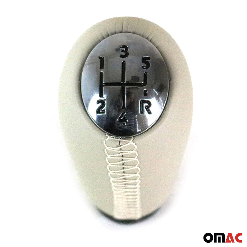 Schaltknauf Schaltknopf für Renault Fluence 2010-2025 5 gang Kunstleder Beige