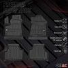 OMAC rubber floor mats for Kia Soul EV 2020-2024 Premium TPE car mats black 4x