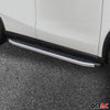 Alu Trittbretter Seitenschweller für Dacia Logan MCV 2012-2021 Schwarz Silber 2x