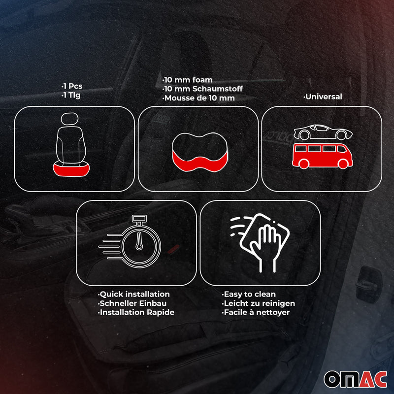 SPARCO Sitzkissen Sitzauflage Sitzschoner Universell Schwarz Rot Auto-Sitzschutz