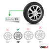 4x 15" Radkappen Radblenden Radzierblenden für VW ABS Silber