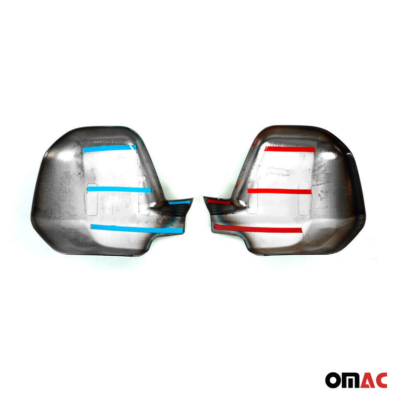 Spiegelkappen Spiegelabdeckung für Citroen Berlingo 2008-2012 Chrom ABS Dunkel