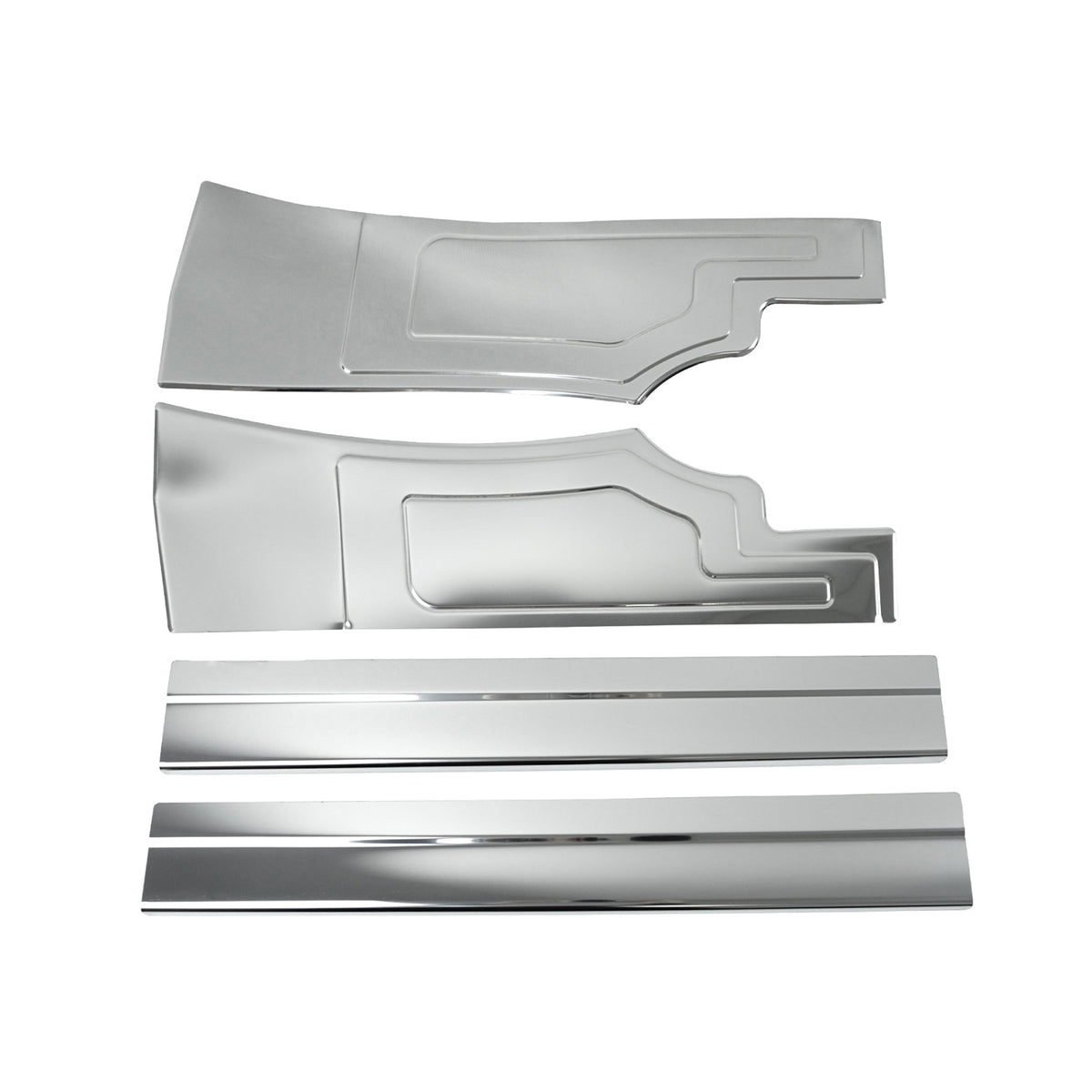Door sill trims for Ford Connect 2014-2024 stainless steel silver 4 pieces