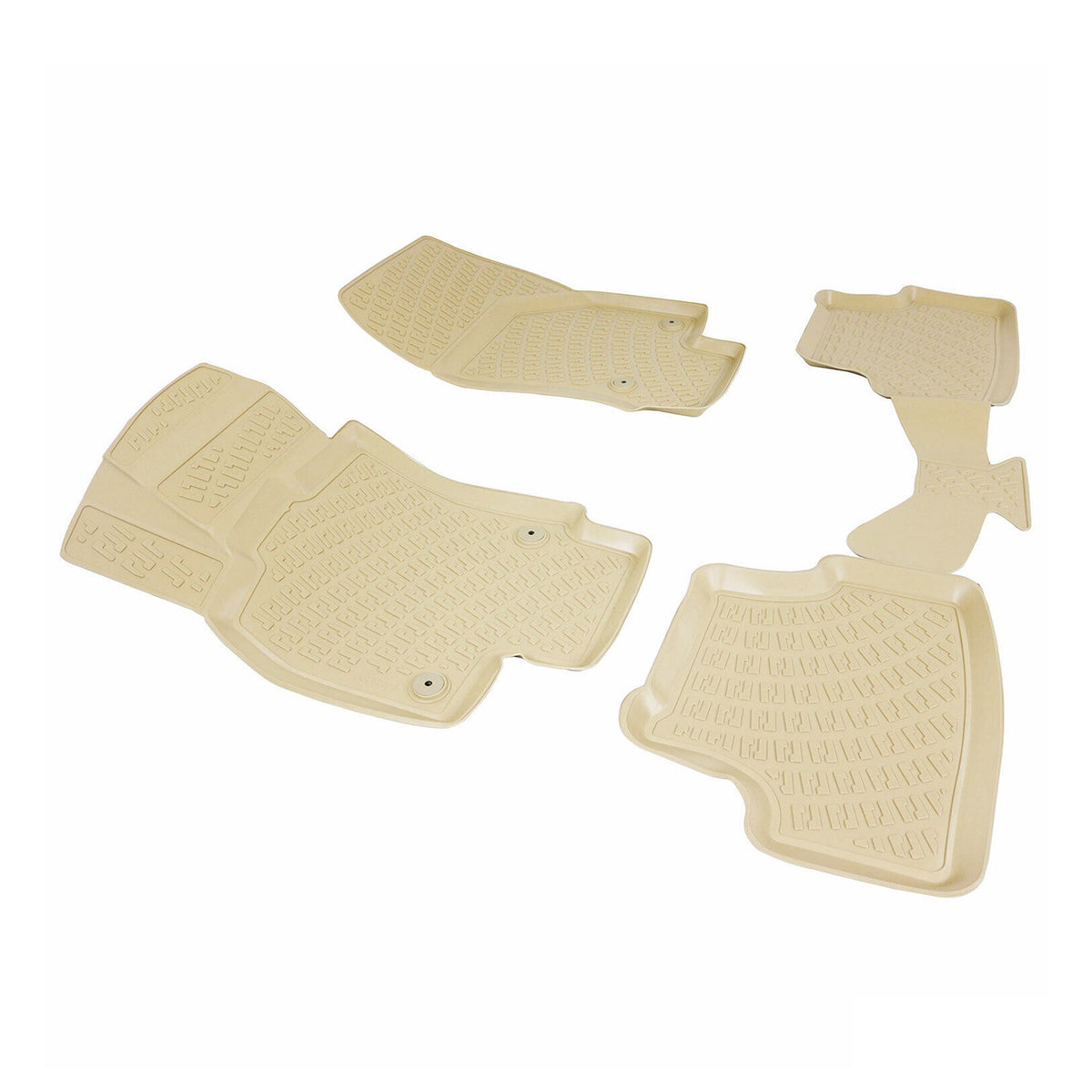 Fußmatten 3D Gummimatten für Seat Leon 2012-2020 Gummi TPE Beige 4tlg