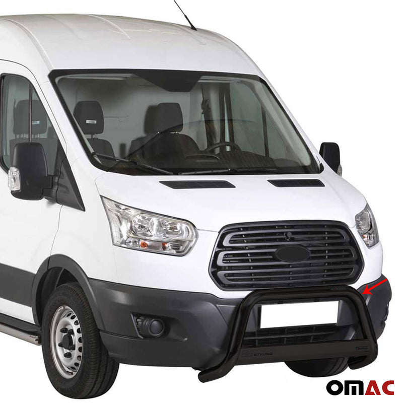 Frontbügel Frontschutzbügel für Ford Transit 2014-2025 ø63mm Stahl Schwarz
