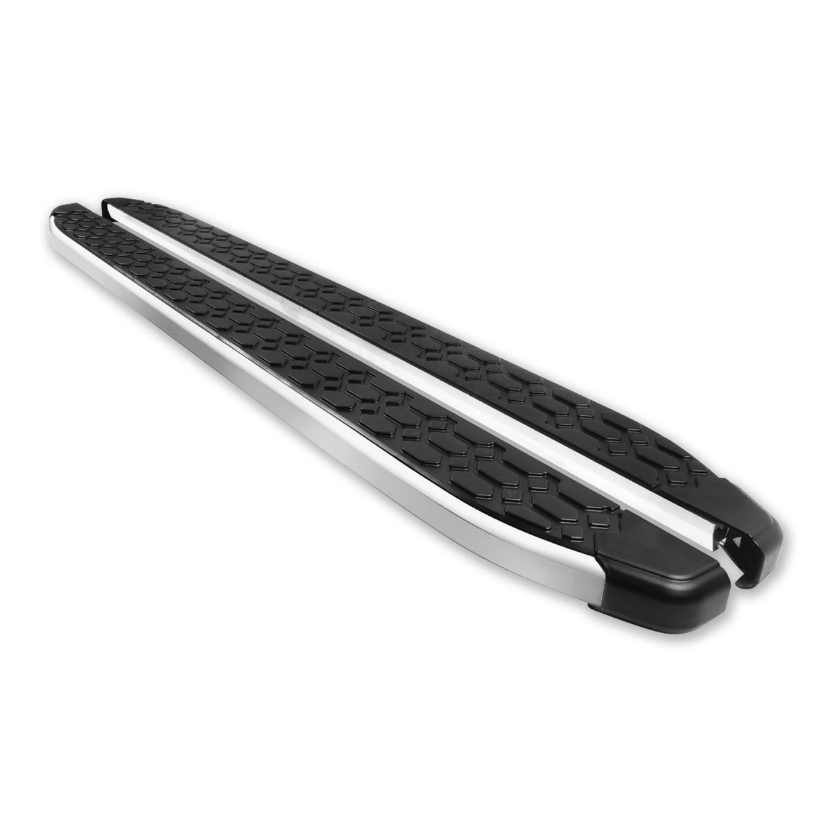 Aluminum running boards side skirts for Ford Ranger 2011-2024 black silver 2 pieces