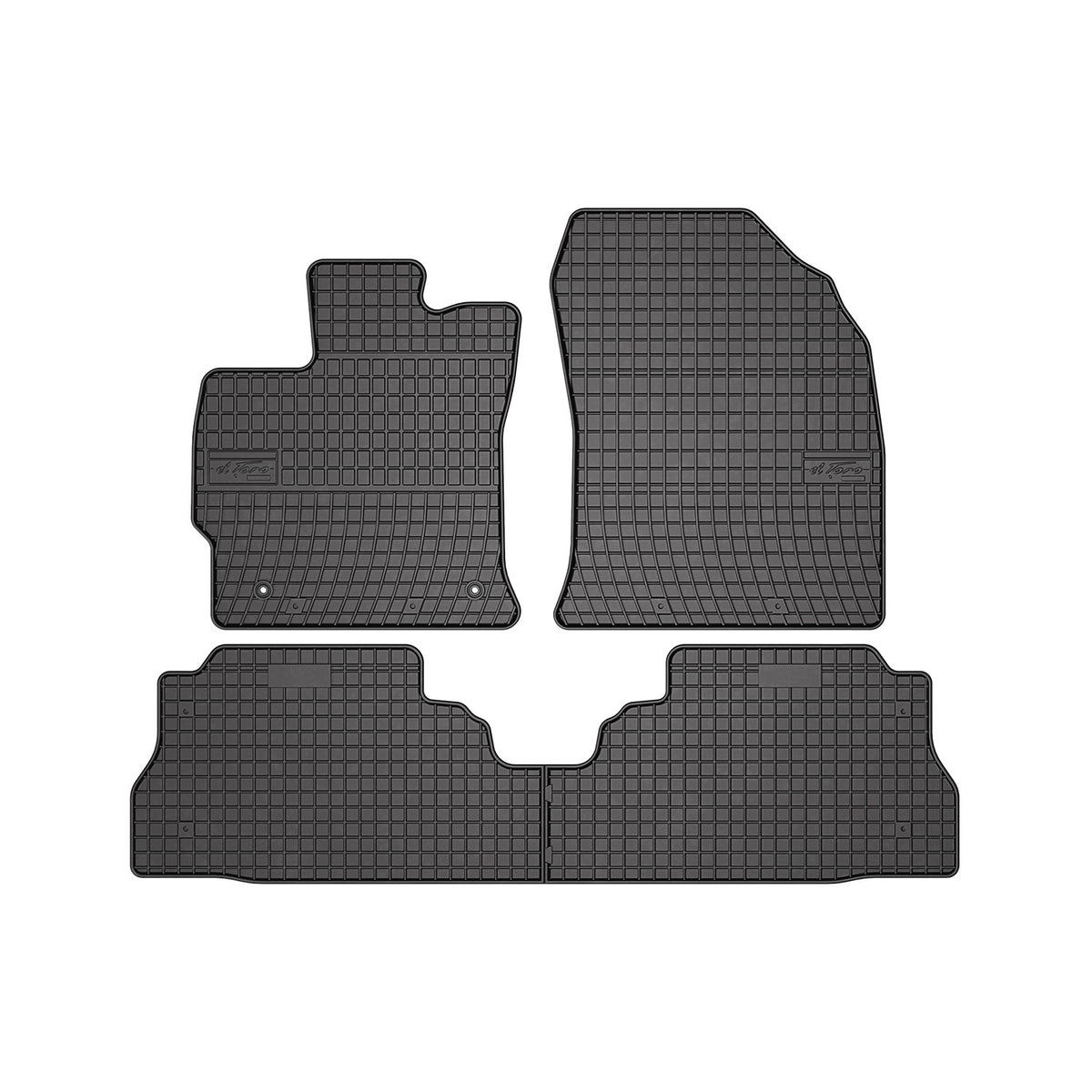 OMAC Gummi Fußmatten für Toyota Prius Plus 2011-2015 Automatten Gummi Schwarz 4x