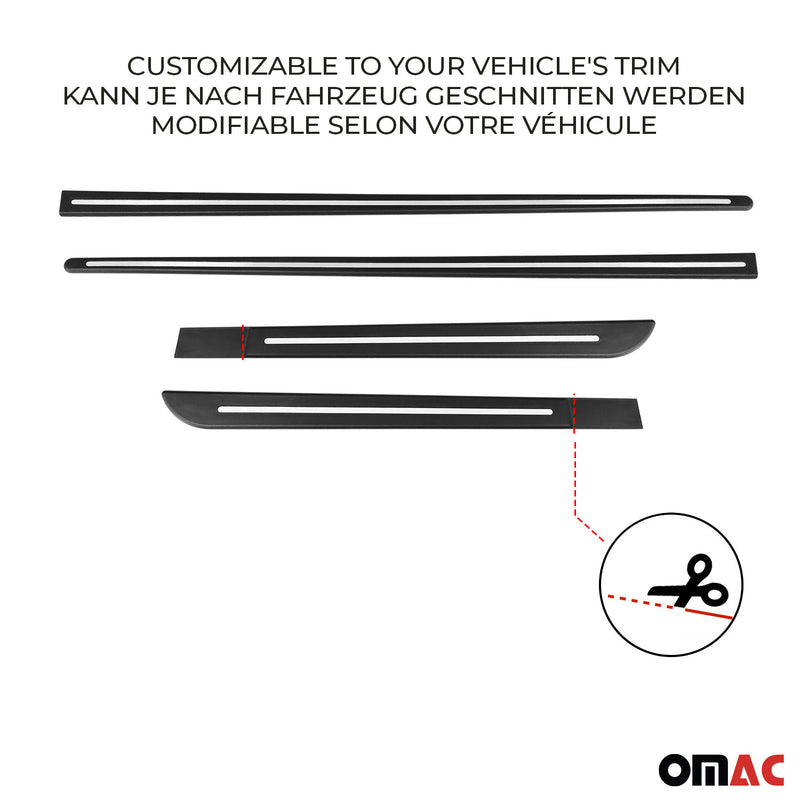 Seitentürleiste Türleisten Türschutzleisten für VW Jetta ABS Chrom Schwarz 4x