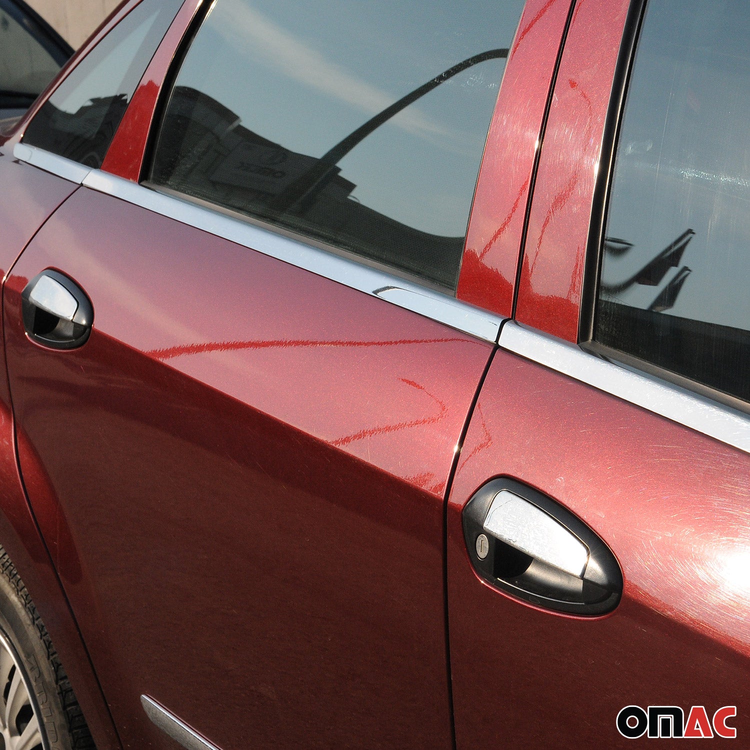 Für Fiat Linea 2006-2012 Fensterleisten Blenden Zierleiste 8tlg Edelstahl Chrom