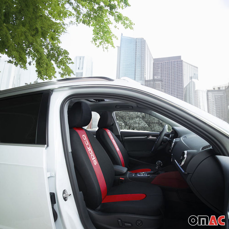 SPARCO Sitzbezüge Schonbezüge Autositzbezüge Universell Schwarz Rot Vorne Hinten