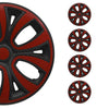 4 Stück Radblenden Radkappen Radzierblenden 16" Zoll Stahlfelgen Schwarz Rot