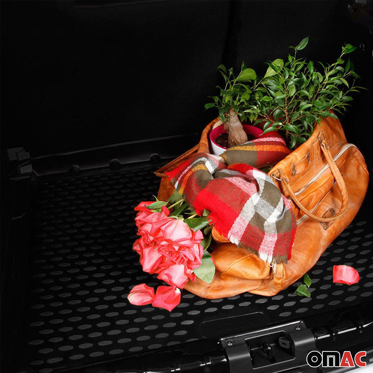 OMAC Gummi Kofferraumwanne für Ford Kuga 2013-2019 TPE Schwarz