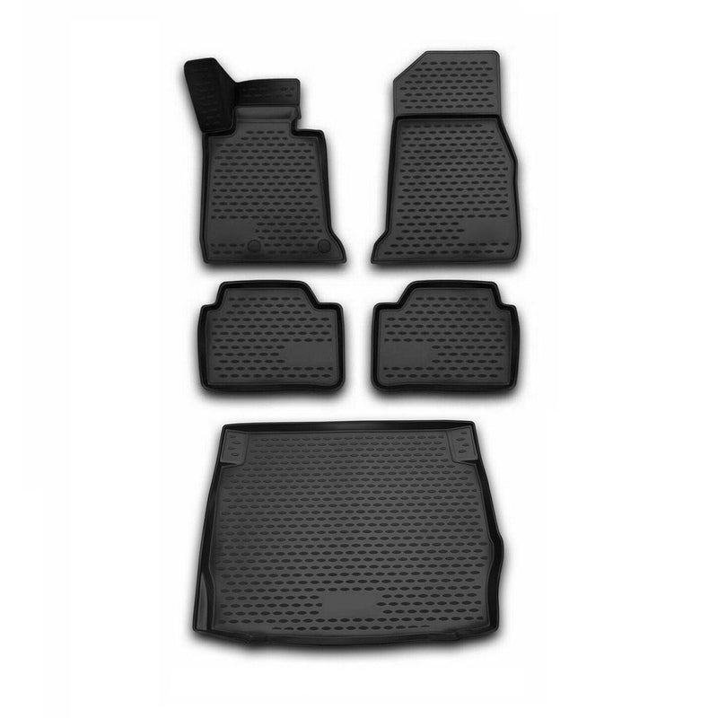 Fußmatten & Kofferraumwanne Set für BMW 1er F20 2011-2015 Gummi TPE Schwarz 5x