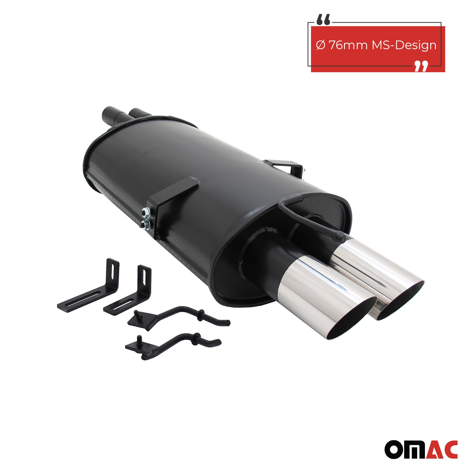 Novus Sportauspuff für BMW E46 320 / 325 / 330 2x76mm MS-Design  mit ABE