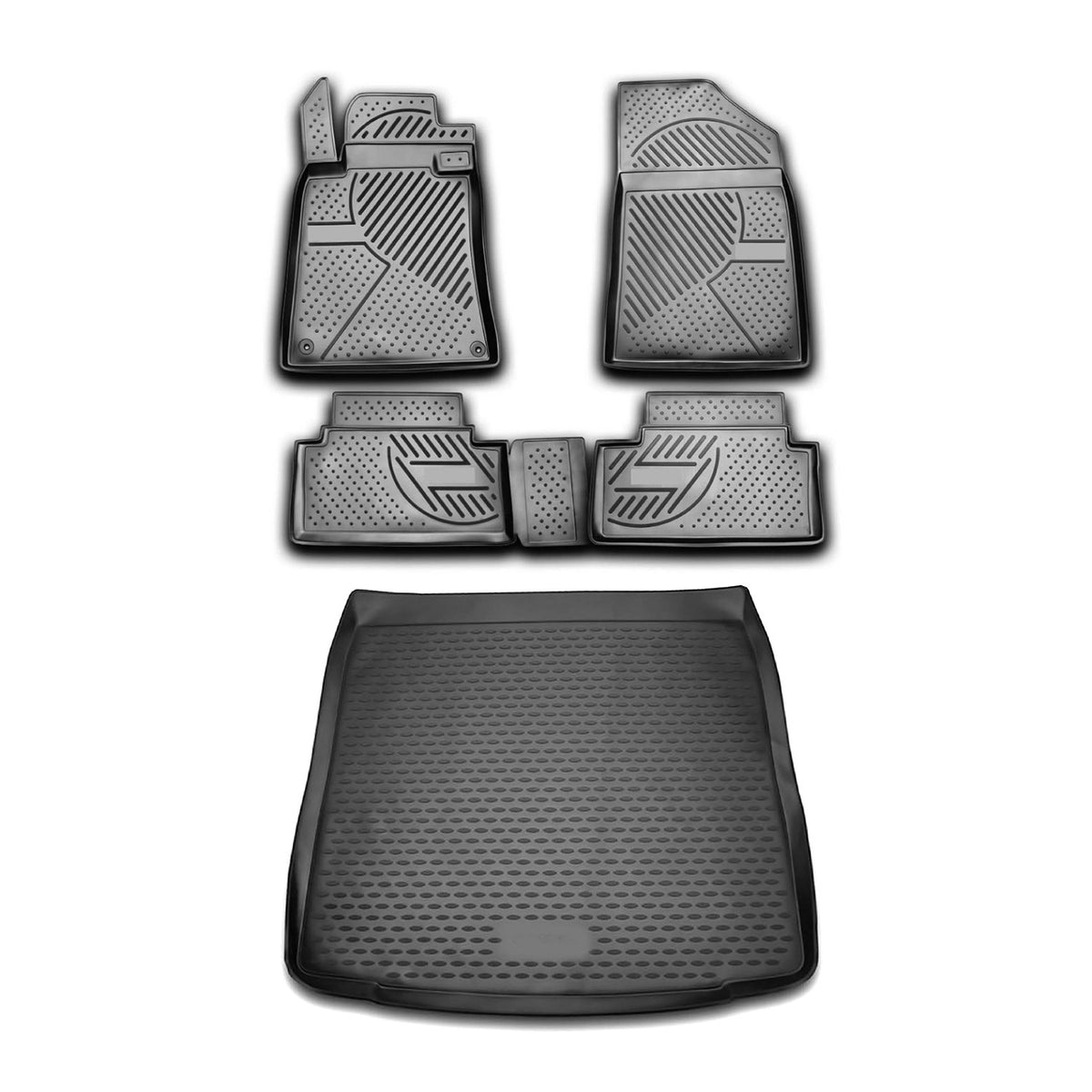 Fußmatte Kofferraumwanne Set für Peugeot 508 2010-2018 Kombi 3D Passform