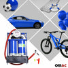 OMAC Fußpumpe Fußluftpumpe Auto mit Manometer Doppelzylinder Luftpumpe Fahrrad