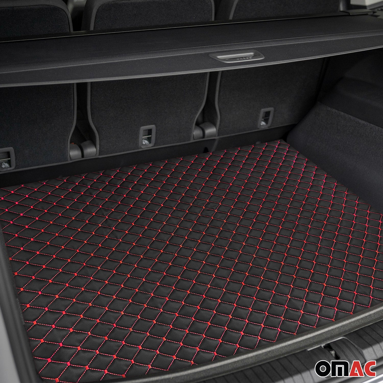 140cmx100cm Geprägte Schwarz Kunstleder Rot Diamant-Stich Auto Polsterung