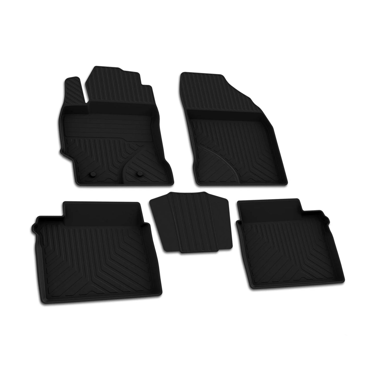 Fußmatten 3D Automatten Gummimatten für Toyota Corolla 2013-2019 Schwarz 4x