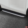 Alu Trittbretter Seitenschweller für Renault Kangoo 1997-2008 Schwarz Silber 2x