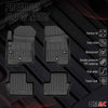 OMAC Gummi Fußmatten für Jeep Compass 2007-2016 Premium TPE Automatten 4tlg