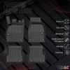 OMAC Gummi Fußmatten für Audi A6 Avant Kombi Limo 2008-2011 Premium TPE 4x