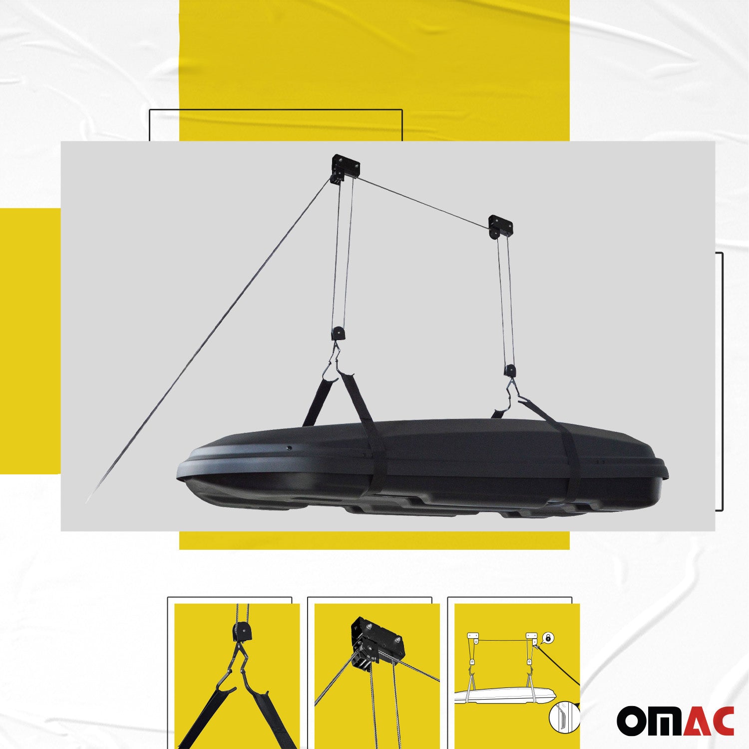 Menabo Dachboxlift Garagenlift Boxlift Deckenlift Garage Lift Kanulift 30 kg