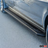 Running boards side skirts for Ford Transit Custom 2012-24 short aluminum black