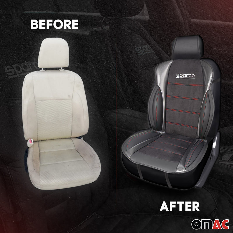 SPARCO Sitzkissen Sitzauflage Sitzschoner Universal Schwarz Grau Auto-Sitzschutz
