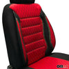 Sitzbezüge Schonbezüge für Fiat Fiorino Qubo 2007-2024 Schwarz Rot 2 Sitz Vorne