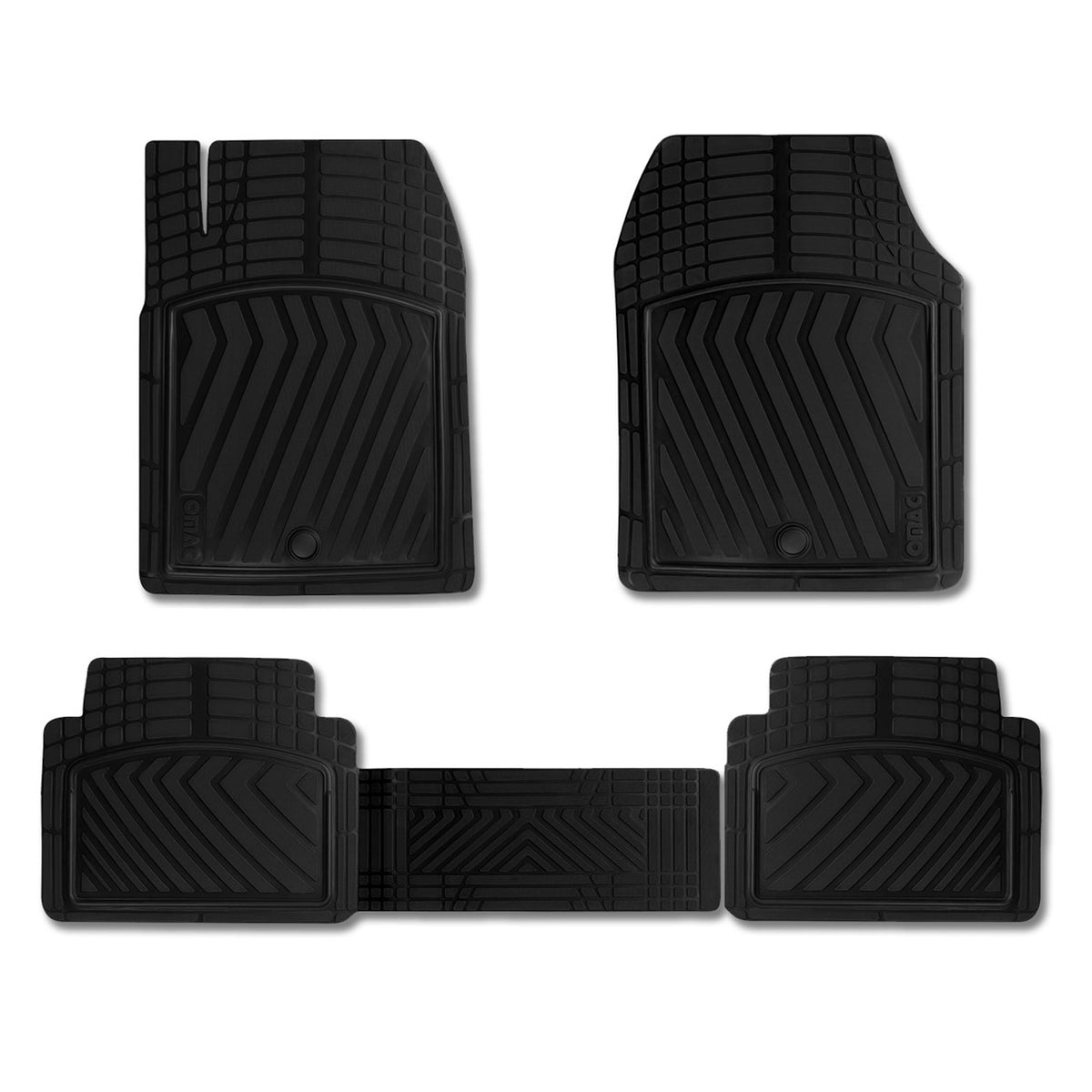 Fußmatten Gummimatten 3D Antirutsch für Jeep Compass Gummi TPE Schwarz 4tlg