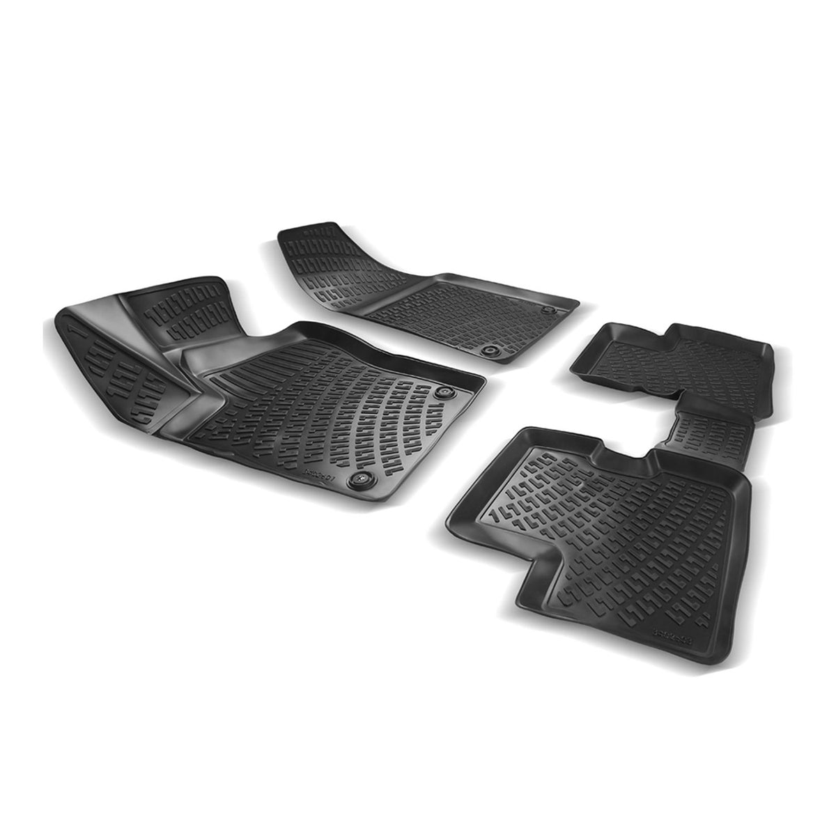 Fußmatten 3D Gummimatten für Fiat Tipo 2015-2024 Stufenheck Gummi TPE Schwarz 4x