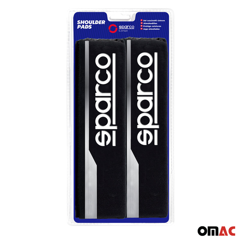 SPARCO Gurtschoner Gurtpolster Sicherheitsgurt Gurtschutz Polster Grau 2x