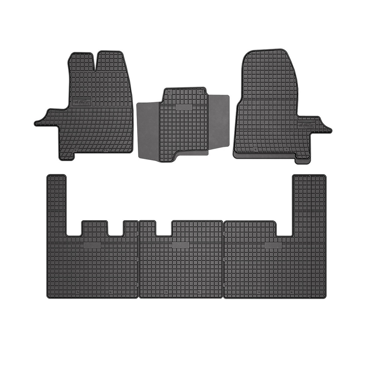 OMAC Gummi Fußmatten für Ford Custom 2012-2024 Automatten Gummi Schwarz 5tlg
