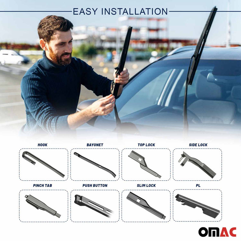 Scheibenwischer Vorne + Hinten Set für Nissan Qashqai 2014-2021