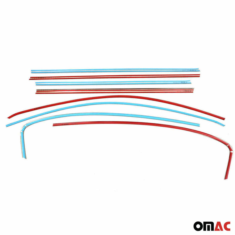Fensterleisten Zierleisten für Fiat Tipo 2015-2024 Edelstahl Chrom Dunkel 8tlg