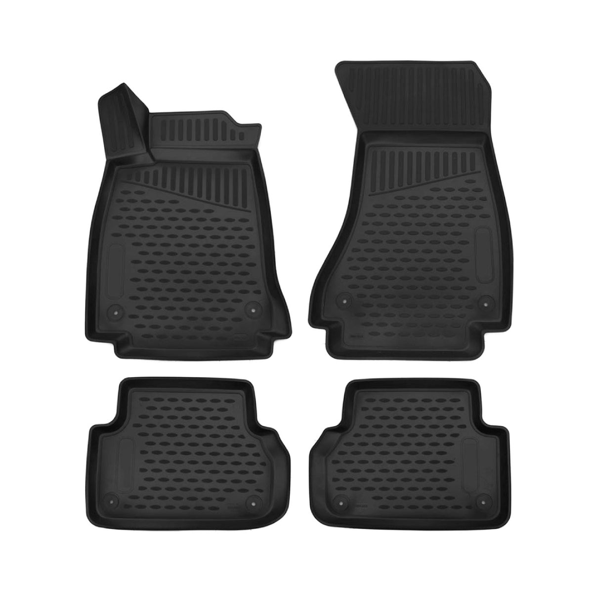 Fußmatten Gummimatten für Audi A4 B9 Stufenheck Avant Allroad 2015-2023 Schwarz