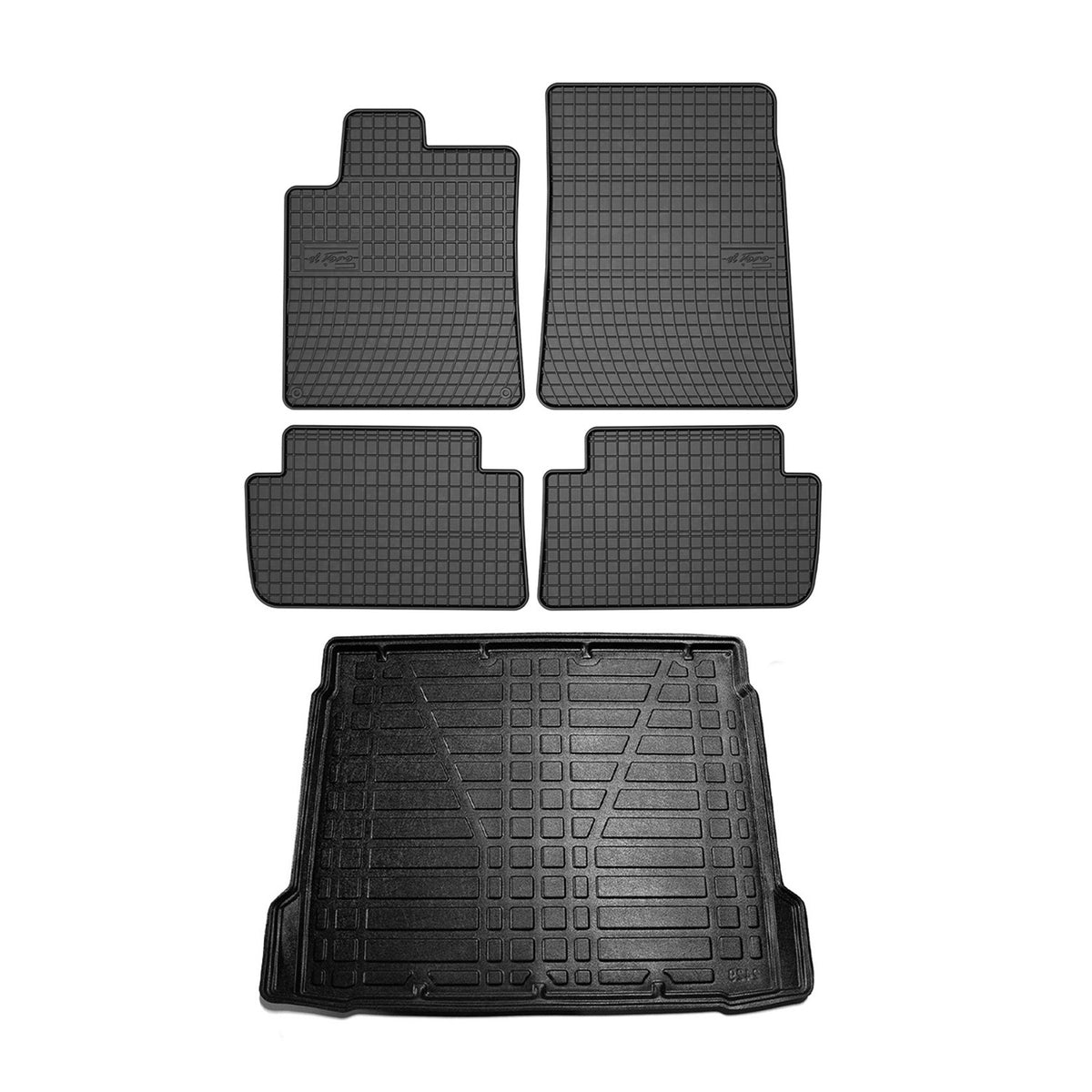 Fußmatten & Kofferraumwanne Set für Citroen C5 Stufenheck 2001-2018 Gummi 5x