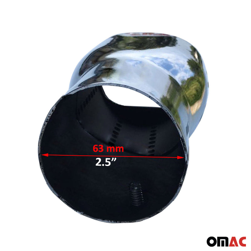 Auspuffblende Endrohr für VW Endstück Rostfrei 63mm Edelstahl Chrom 1tlg