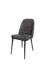 Dining room chairs kitchen chair dark gray 4x chairs faux leather