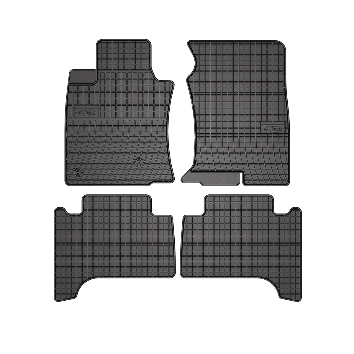 OMAC Gummi Fußmatten für Toyota Land Cruiser J150 Prado 2019-2016 Schwarz 4x