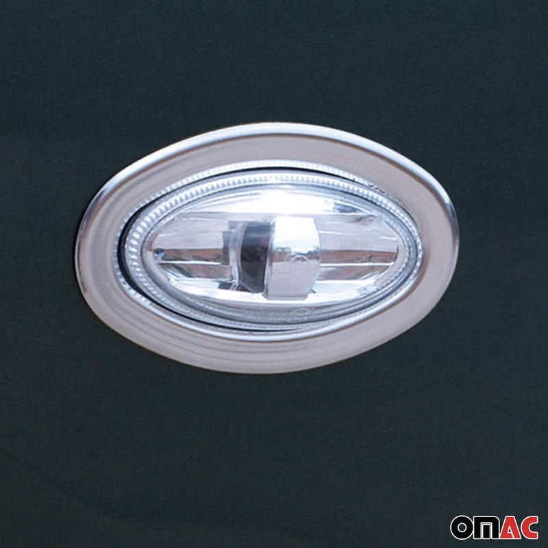 Blinkerrahmen Blinker Umrandung für Citroen C1 C3 C4 C5 C6 Edelstahl Silber 2x