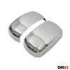 Spiegelkappen Spiegelabdeckung für Fiat Doblo 2000-2010 Chrom ABS Dunkel 2tlg