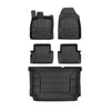 OMAC Fußmatten & Kofferraumwanne Set für Ford Fiesta 2017-2024 Schwarz Gummi 5x